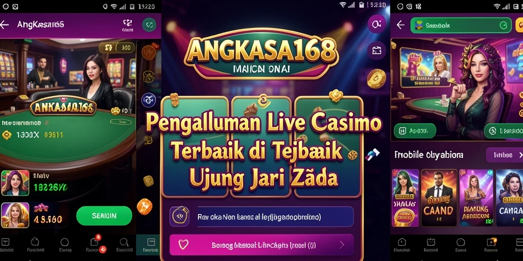 Tampilan gameplay Live Casino yang seru dan interaktif di ANGKASA168.
