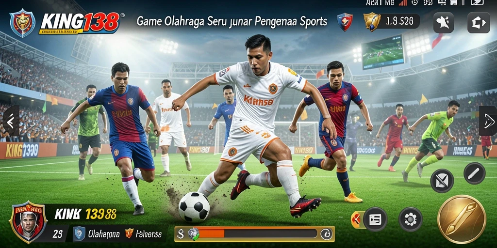 Tampilan gameplay KING138 yang mendebarkan dengan aksi penuh olahraga.