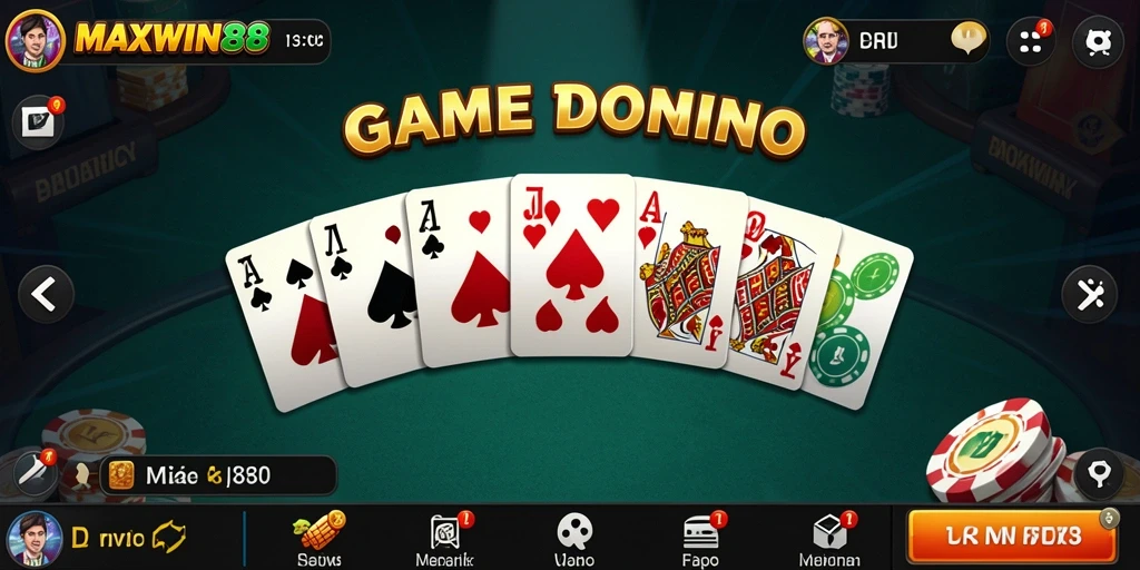 Tampilan gameplay menarik dari MAXWIN88 dalam permainan Domino.