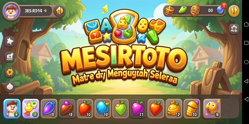 Tampilan gameplay seru di dalam <strong>MESIRTOTO</strong> yang penuh warna.