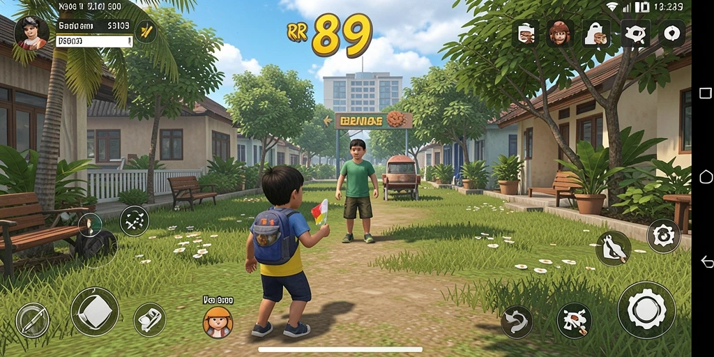 Screenshot dari gameplay santai RR89 yang menarik.