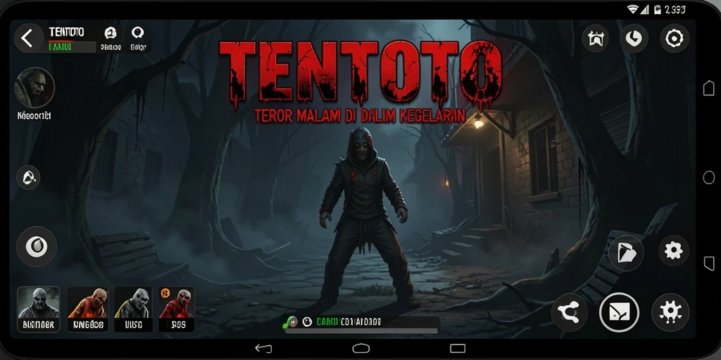 Tangkapan layar dari gameplay menegangkan TENTOTO saat menjelajahi area horor.